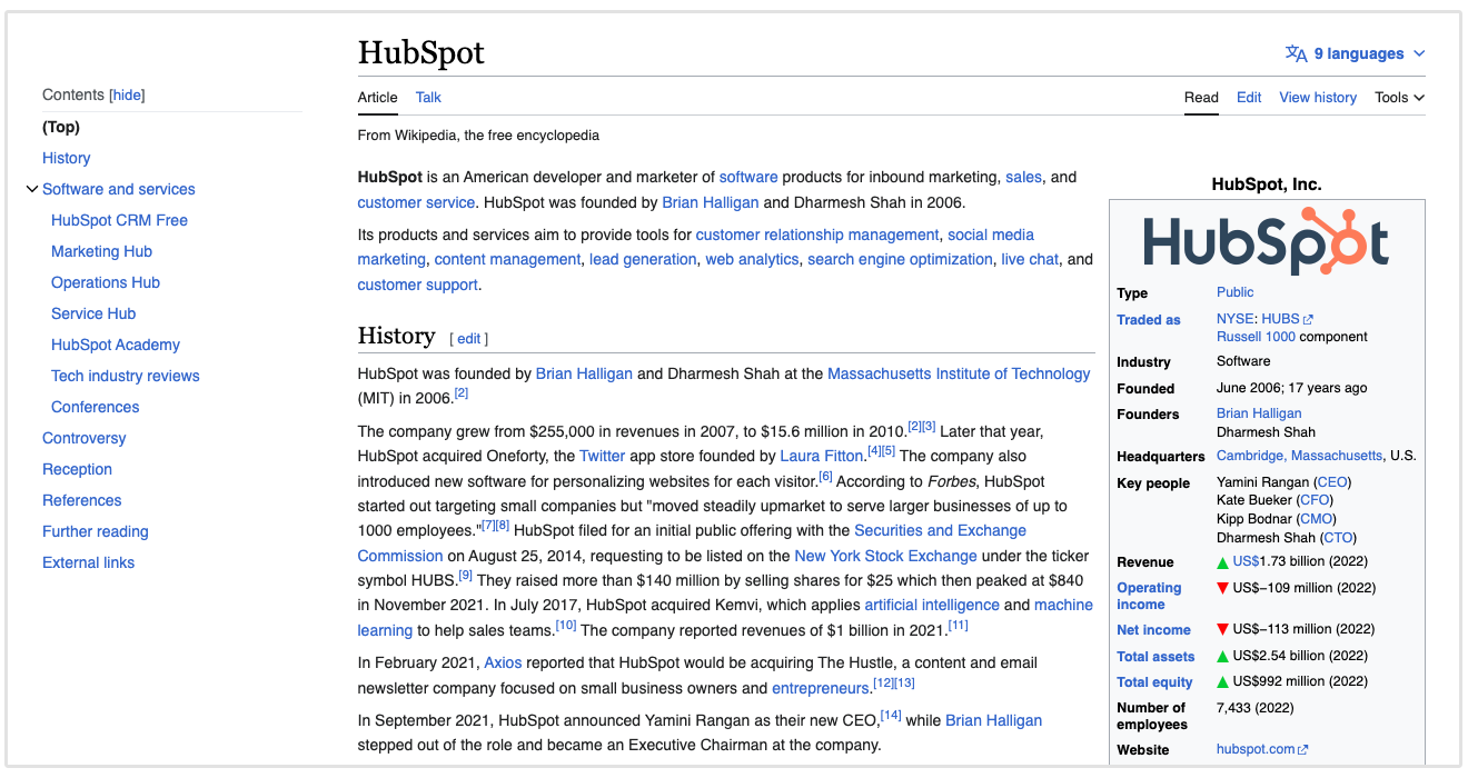 wikipedia pagina